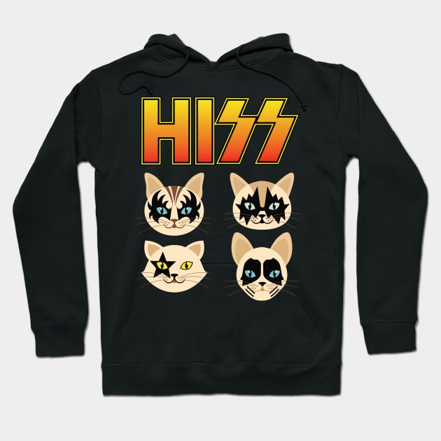 'Hiss Funny Cat Band' Cute Cats Adorable Hoodie by ourwackyhome